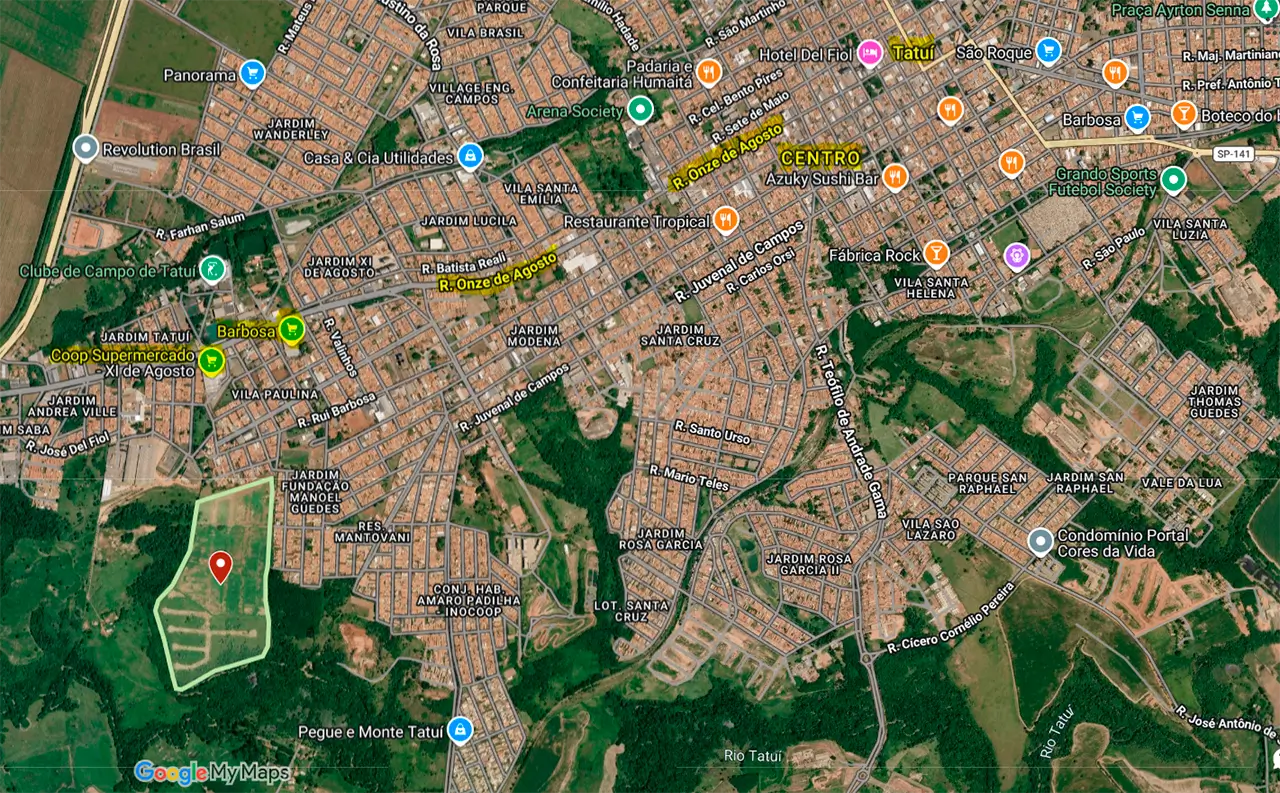Mapa da Localização do Residencial Bosque da Mata