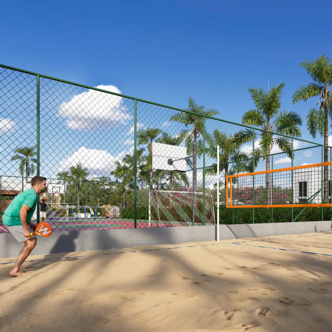 Quadra de Beach Tennis do Loteamento Reserva dos Ypês 4 Tatuí SP