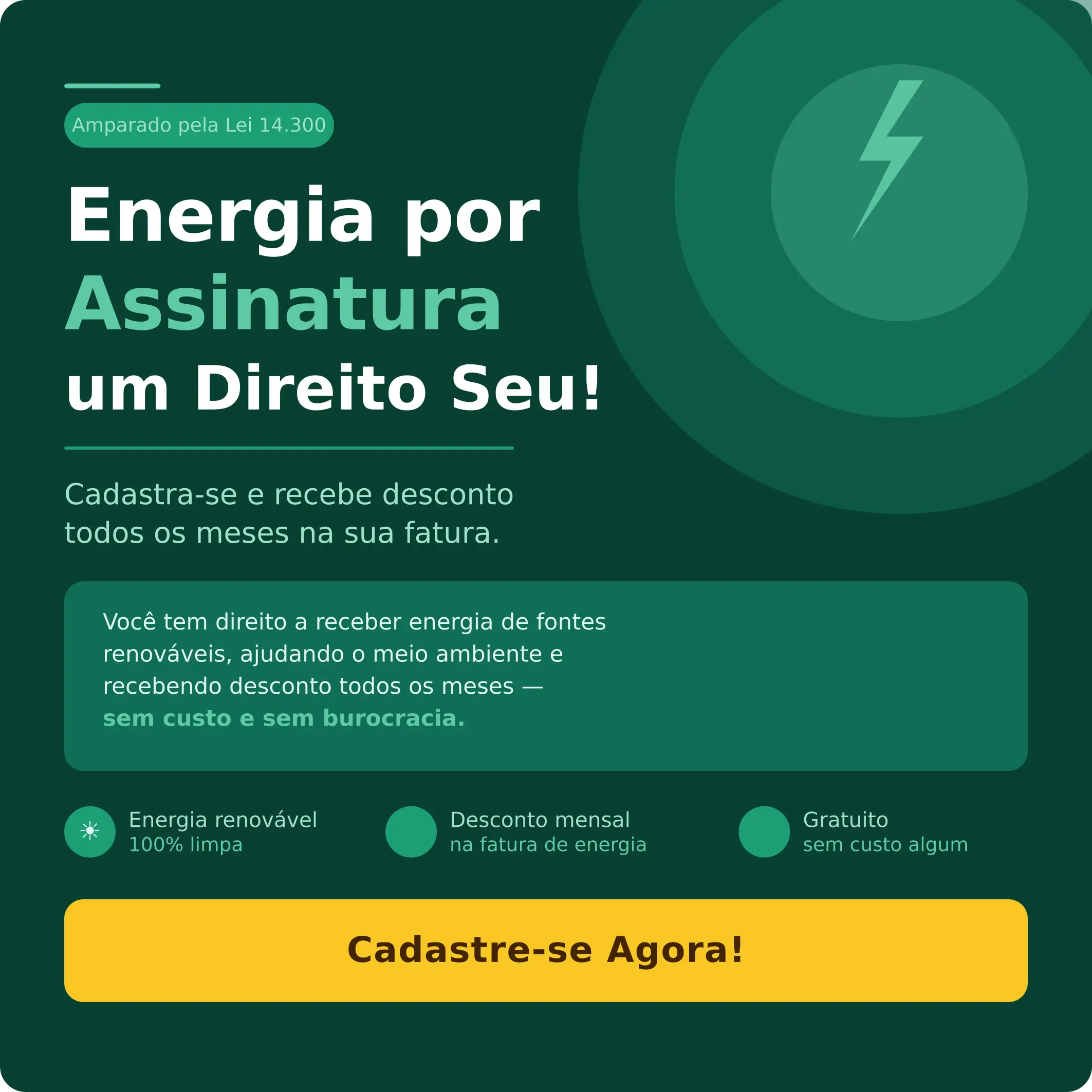 Banner Energia Por Assinatura