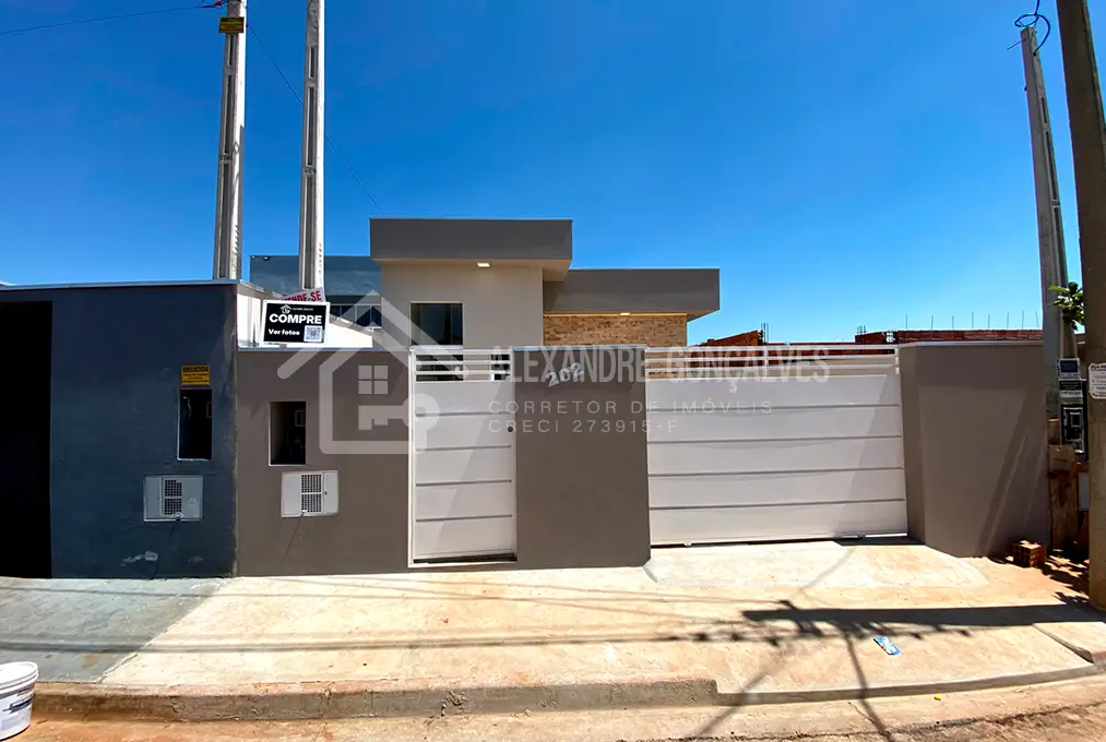 Casa no Interior de SP à Venda: Casa Nova com 2 Dormitórios em Cesário Lange